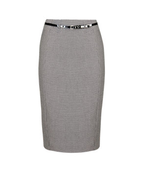Mini Mosaic Pencil Skirt with Belt Image 2 of 5