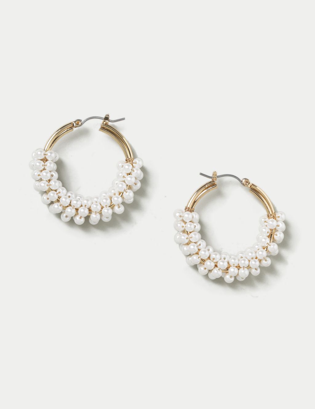 Mini Pearl Hoops | M&S Collection | M&S