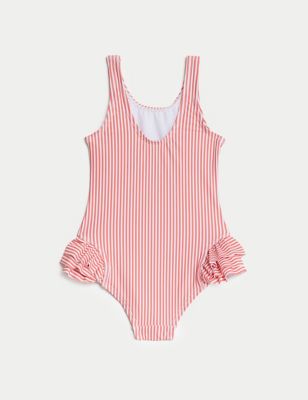 Minnie Mouse™ Striped Swimsuit (2-8 Yrs) Image 2 of 3