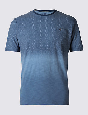Mirco Geometric Graphic Dip Dye T-Shirt Image 2 of 3