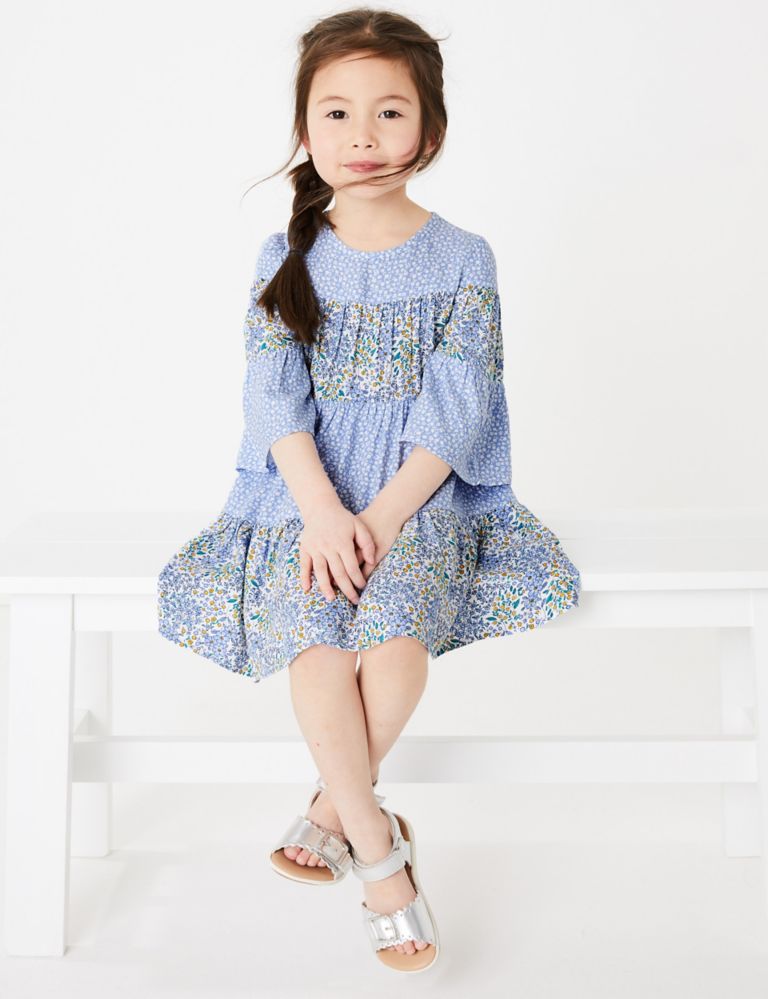 Mix & Match Woven Ditsy Floral Dress (2-7 Yrs) | M&S