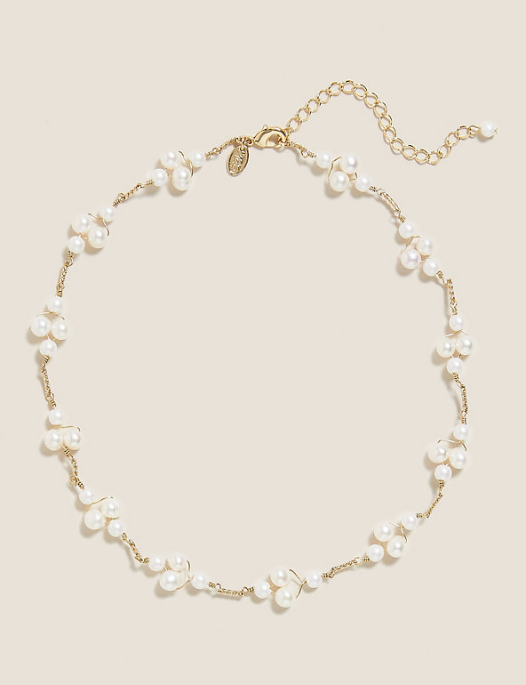 Mixed Pearl Statement Necklace Image 1 of 1