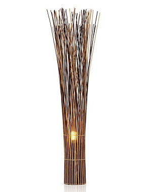 Mixed Rattan Twig Floor Lamp Image 2 of 5