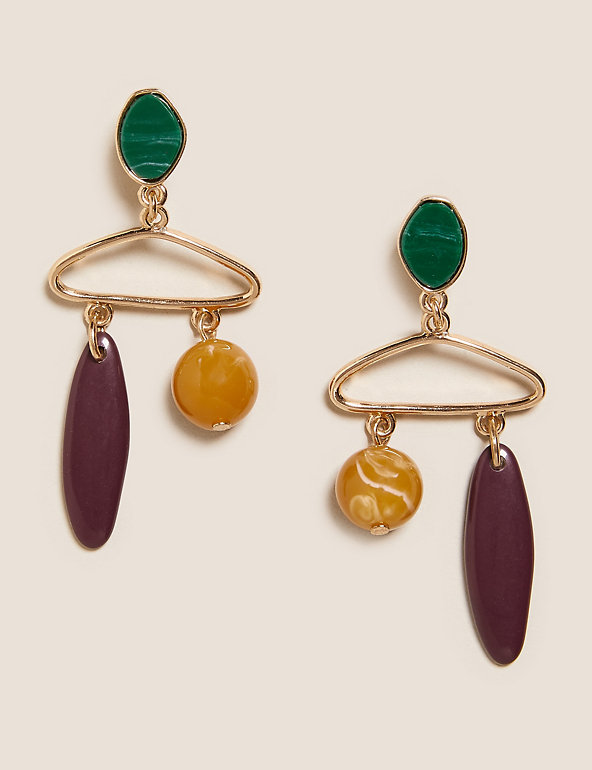 Mixed Statement Drop Earrings Image 1 of 1