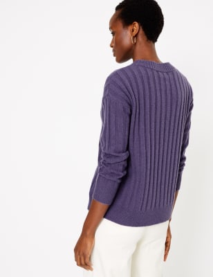 Marks and spencer purple jumper sale