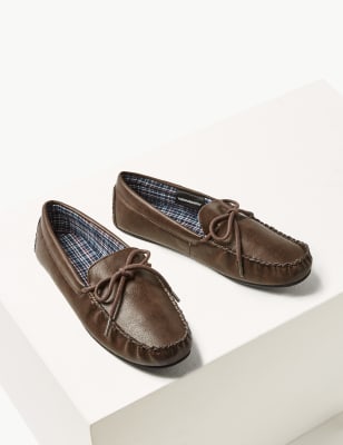 marks and spencer mens moccasin slippers