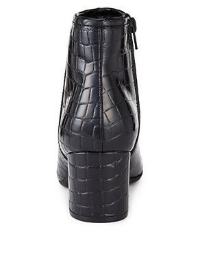 Mock Crocodile Ankle Boots with Insolia® Image 2 of 5