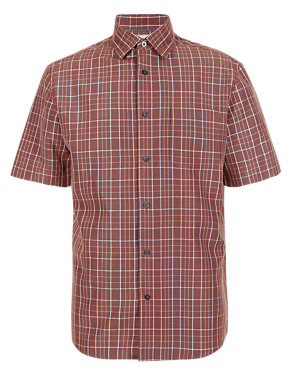 Modal Blend Easy Care Checked Shirt Image 2 of 3