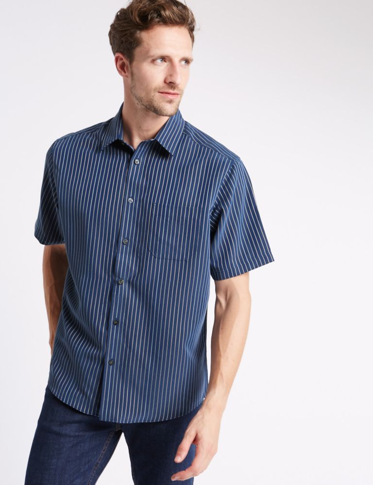 Modal Blend Easy Care Shirt with Pocket 1 of 3