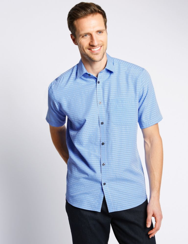 Modal Blend Easy Care Shirt with Pocket 1 of 4