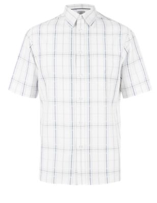 Modal Blend Easy Care Soft Touch Checked Shirt Image 2 of 3