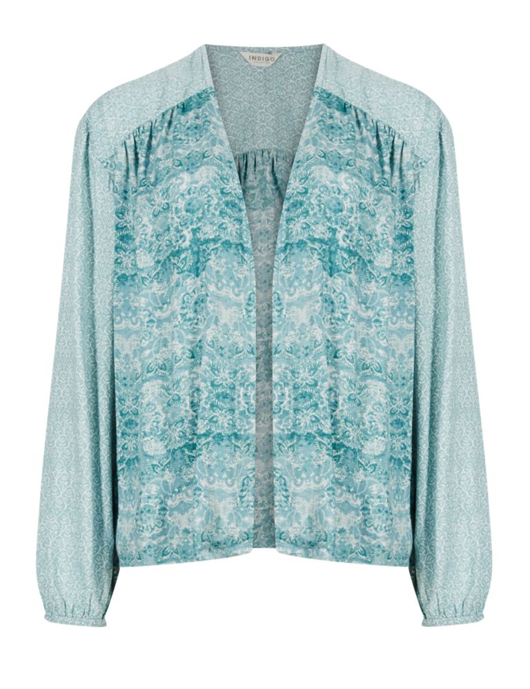 Modal Blend Floral Kimono Cover-Up Top 3 of 4