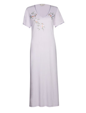 Modal Blend Floral Long Nightdress with Cool Comfort™ Technology Image 2 of 4