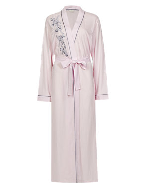 Modal Blend Floral Wrap Dressing Gown with Cool Comfort™ Technology Image 2 of 5