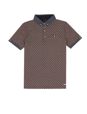 Modal Blend Geometric Print Polo Shirt (5-14 Years) Image 2 of 3