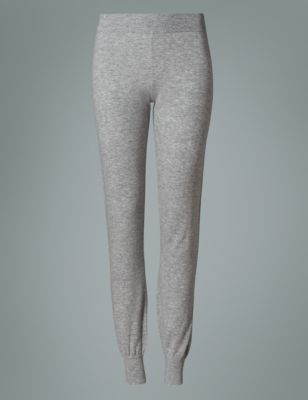 Modal Blend Knitted Pyjama Bottoms with Cashmere Image 2 of 3