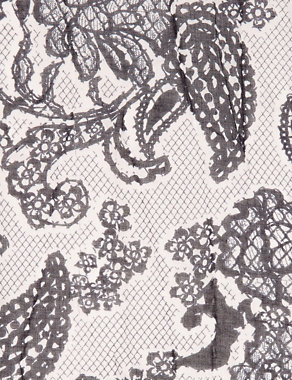 Modal Blend Lightweight Lace Print Scarf Image 2 of 3