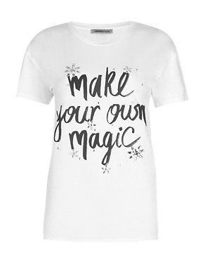 Modal Blend Make Your Own Magic Jewel Embellished T-Shirt Image 2 of 4