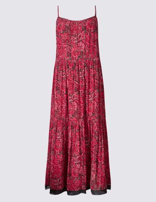 Modal Blend Paisley Print Maxi Slip Dress Image 2 of 4
