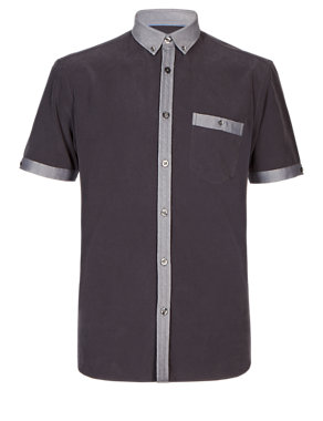 Modal Blend Tailored Fit Easy Care Soft Touch Shirt Image 2 of 6