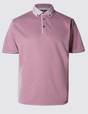 Modal Blend Tailored Fit Polo Shirt Image 2 of 3