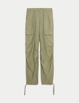 Modal Rich Cargo Wide Leg Trousers Image 2 of 6