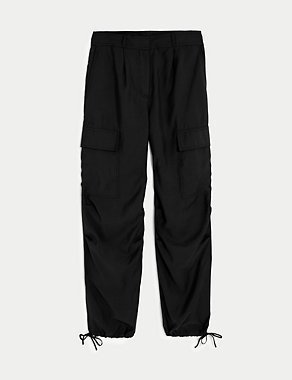 Modal Rich Cargo Wide Leg Trousers Image 2 of 8
