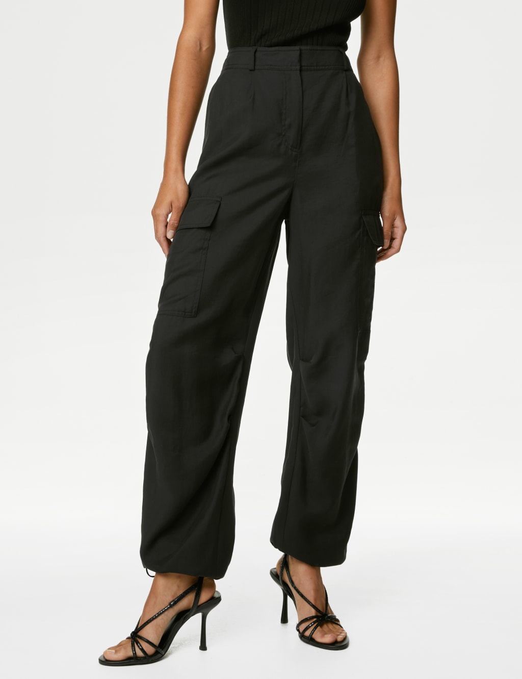 Modal Rich Cargo Wide Leg Trousers 5 of 8