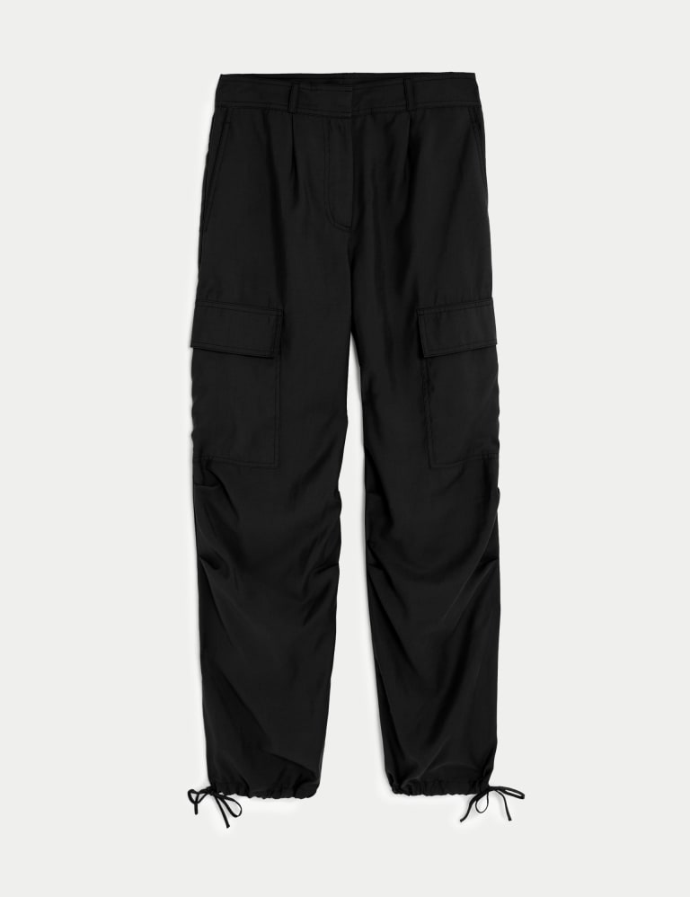 Modal Rich Cargo Wide Leg Trousers M S Collection M S