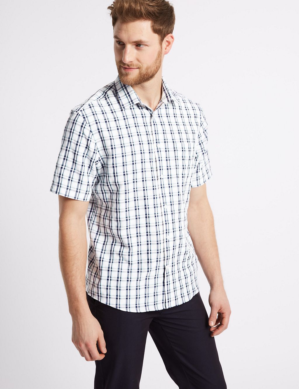 Modal Rich Checked Shirt with Pocket 3 of 5