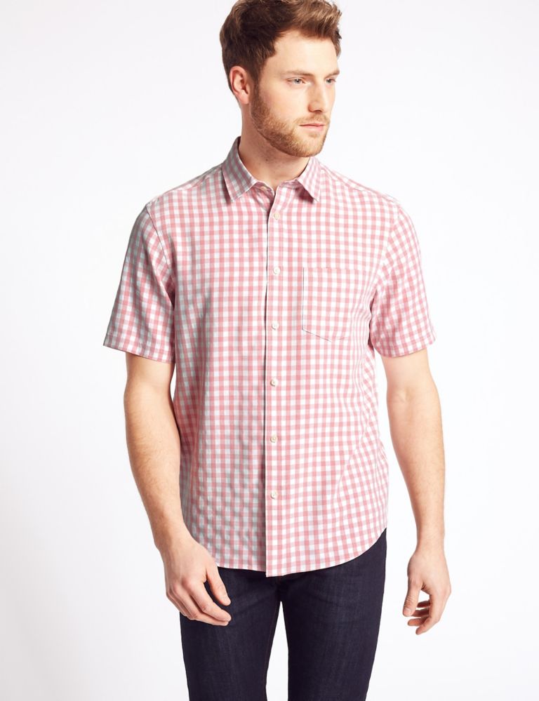 Modal Rich Checked Shirt with Pocket 1 of 5