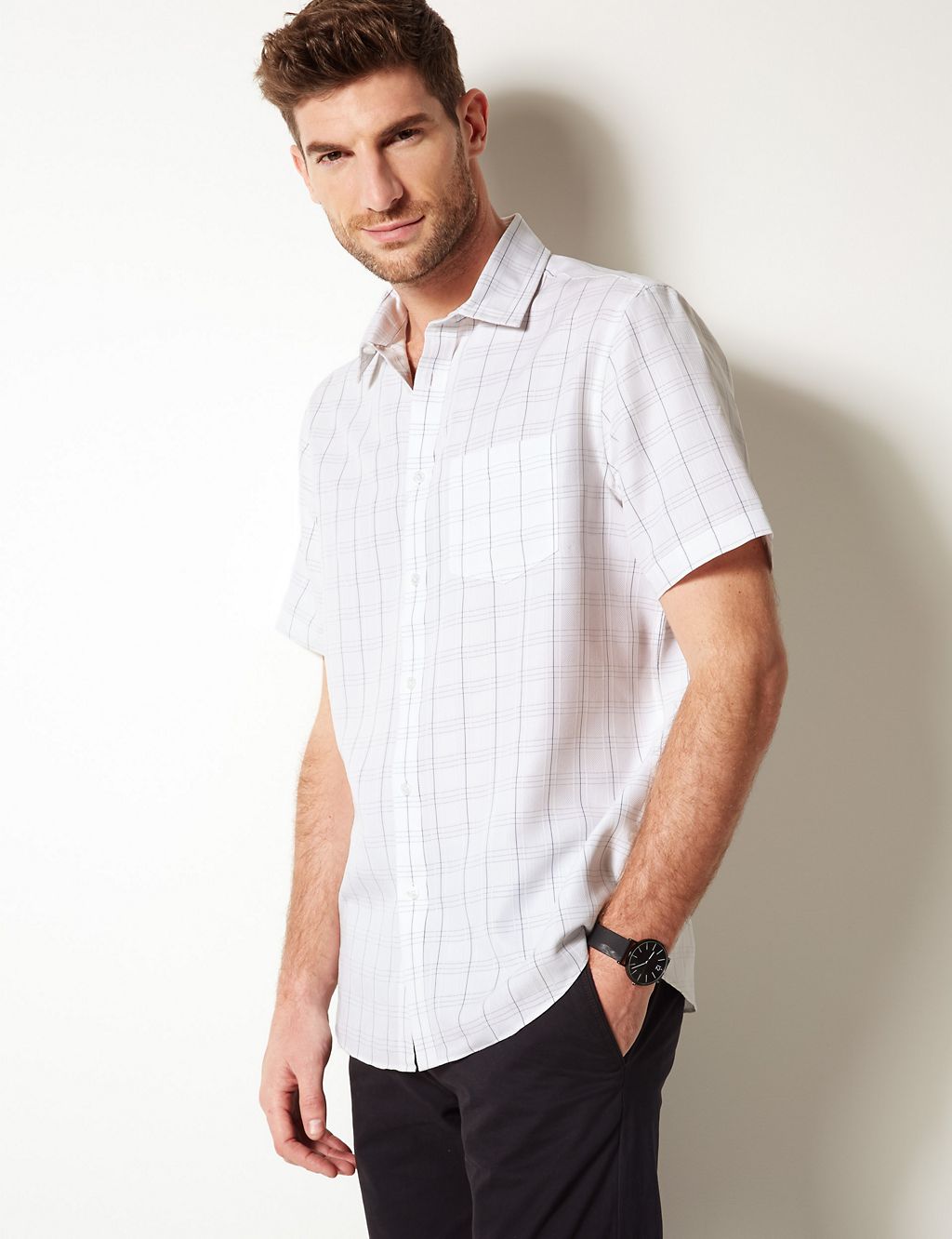 Modal Rich Checked Shirt with Pocket 2 of 4