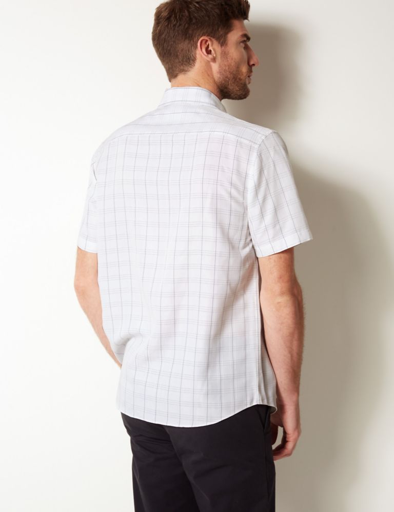 Modal Rich Checked Shirt with Pocket 4 of 4
