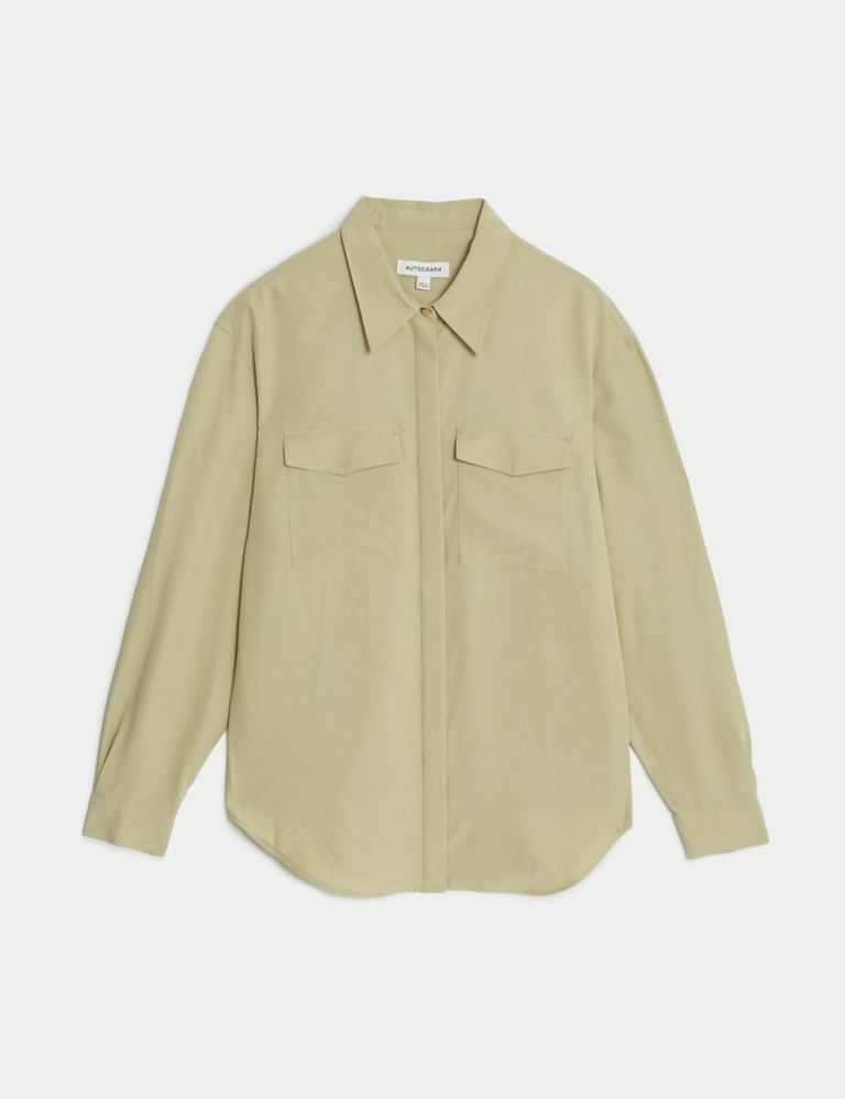 Modal Rich Collared Relaxed Utility Shirt | Autograph | M&S