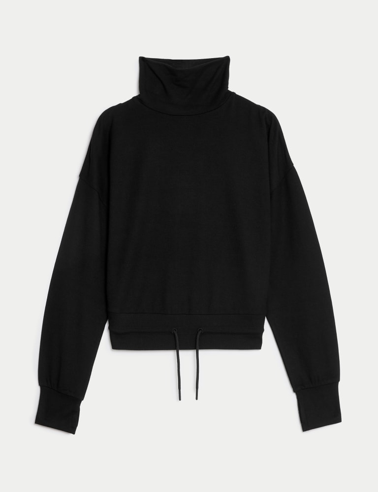 Crop sweatshirt with modal