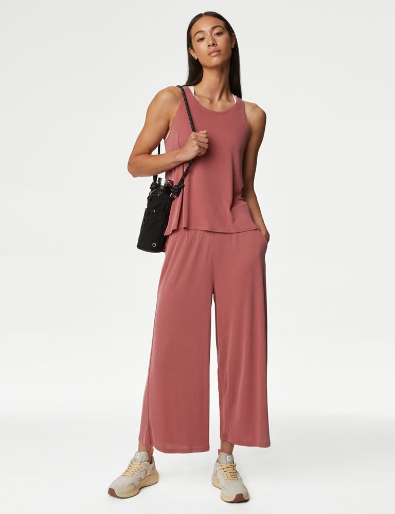 Modal Rich High Waisted Wide Leg Culottes 3 of 6