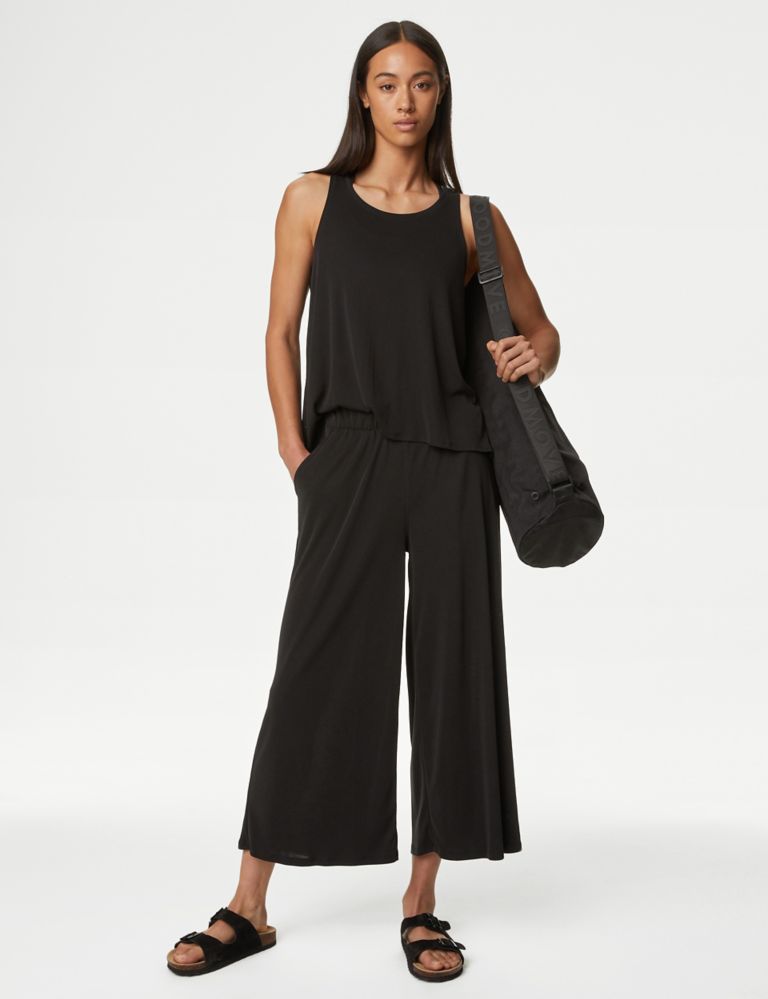Modal Rich High Waisted Wide Leg Culottes 3 of 6