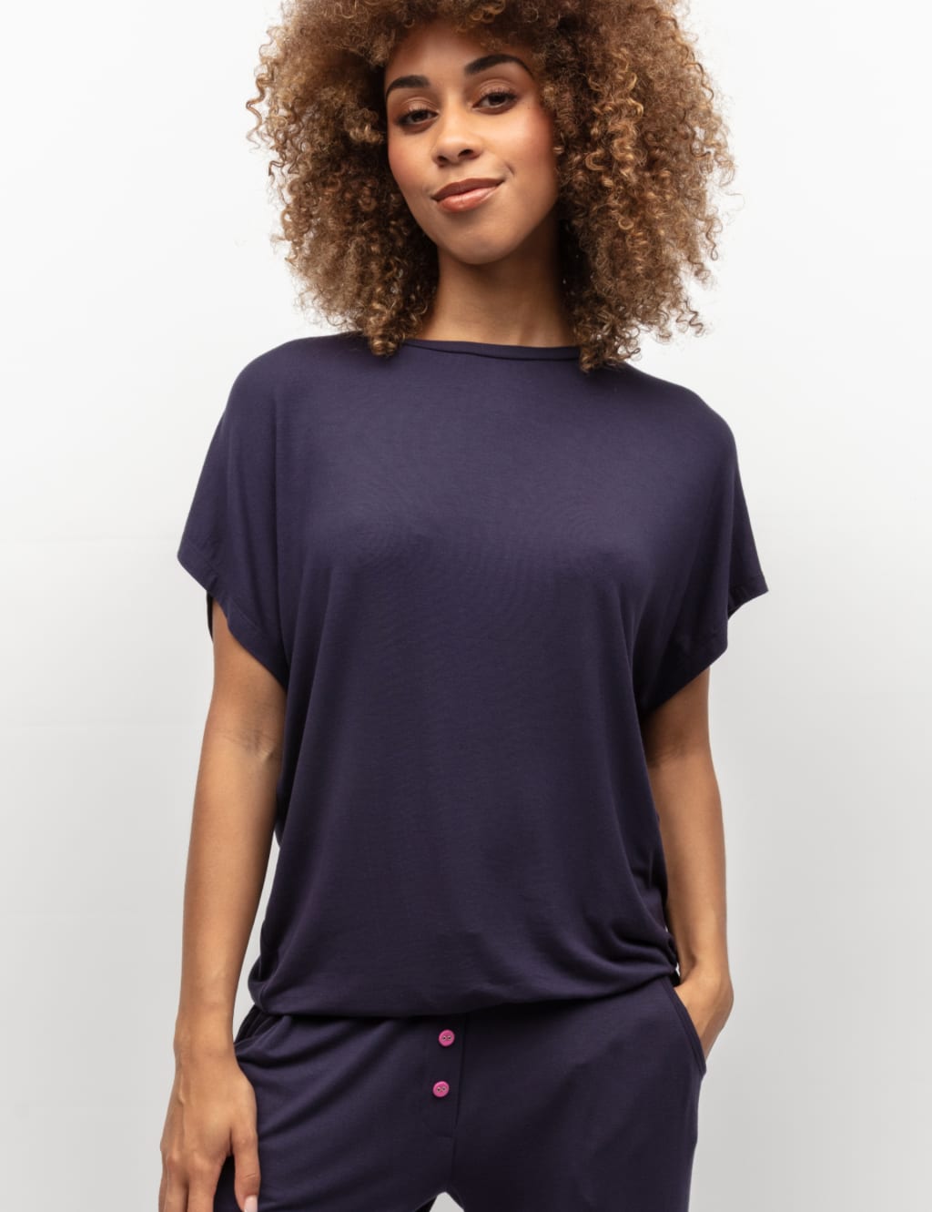 Modal Rich Jersey Cuffed Hem Pyjama Top 3 of 4