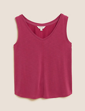 Modal Rich Jersey V-Neck Relaxed Vest Top Image 2 of 6