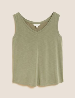 Modal Rich Jersey V-Neck Relaxed Vest Top Image 2 of 5