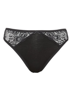 Modal Rich Lace High Rise Knickers Image 2 of 4