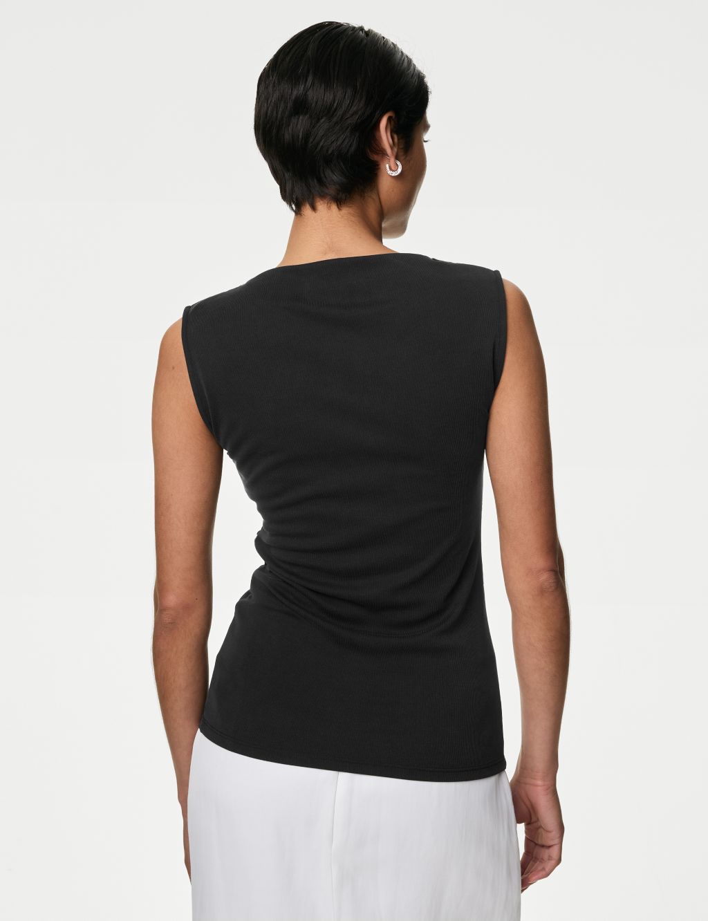 Modal Rich Ribbed Draped Top 5 of 6