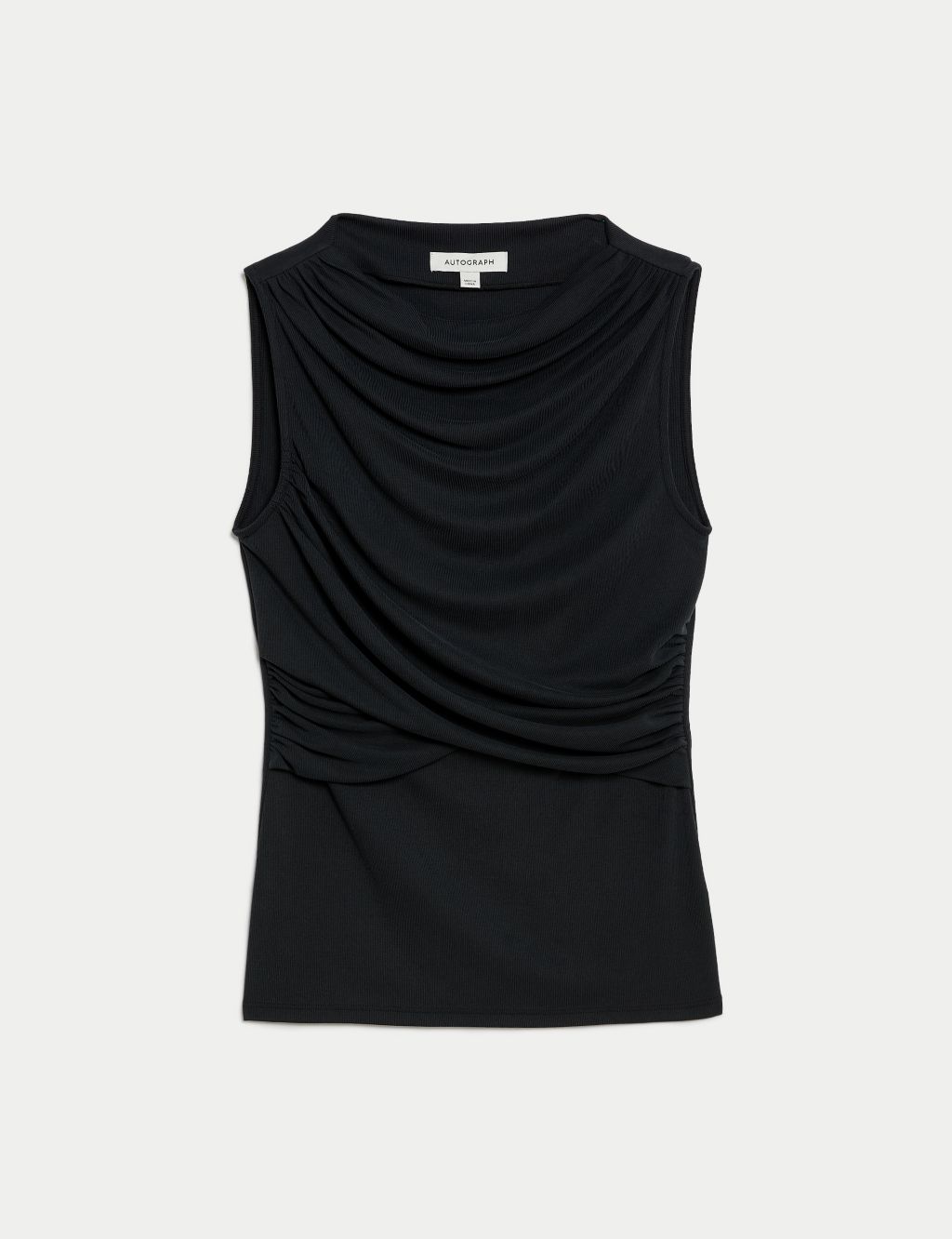 Modal Rich Ribbed Draped Top 1 of 6