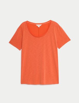 Modal Rich Scoop Neck T-Shirt Image 2 of 5