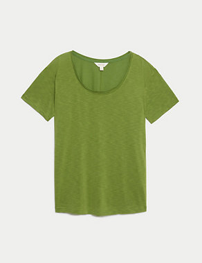 Modal Rich Scoop Neck T-Shirt Image 2 of 5