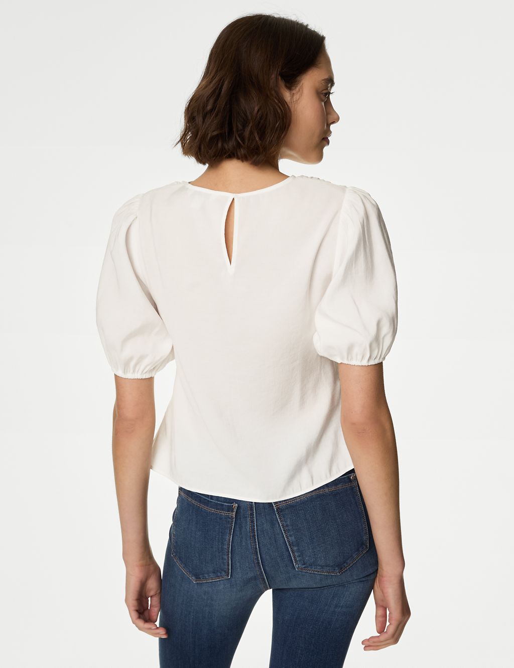 Modal Rich Shirred Waisted Blouse 5 of 5