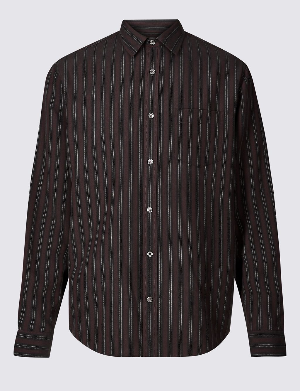 Modal Rich Striped Shirt with Pocket 1 of 5