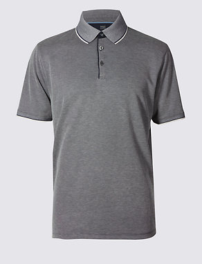 Modal Rich Textured Polo Shirt Image 2 of 3