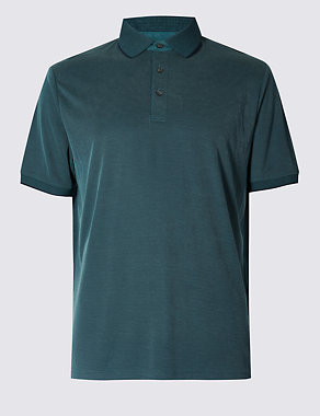 Modal Rich Textured Polo Shirt Image 2 of 5