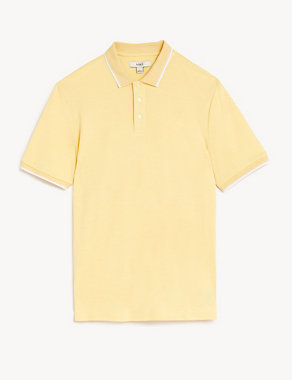 Modal Rich Tipped Collar Polo Shirt Image 2 of 5